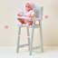 Teamson Kids Polka Dots Princess Kids Baby Dolls High Chair, Gray