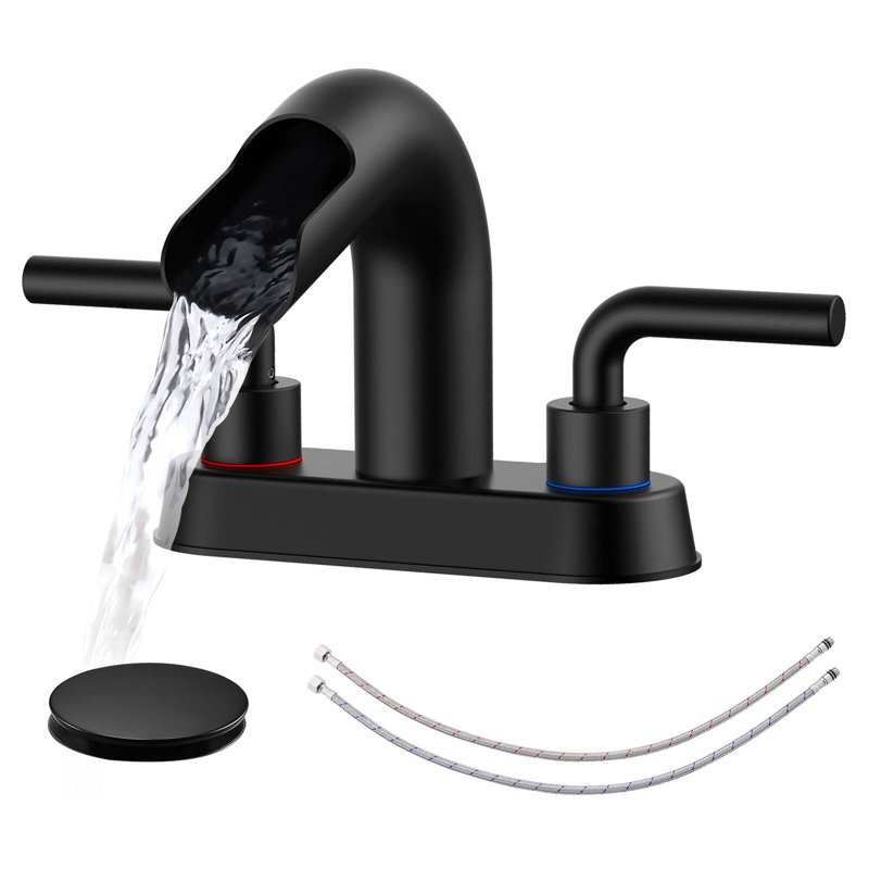 Single-handle Bathroom Faucet with Drain Assembly