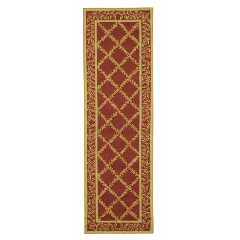 Jonsson Hand Hooked Wool Pile Floral Rug, Runner 2'6" x 10'