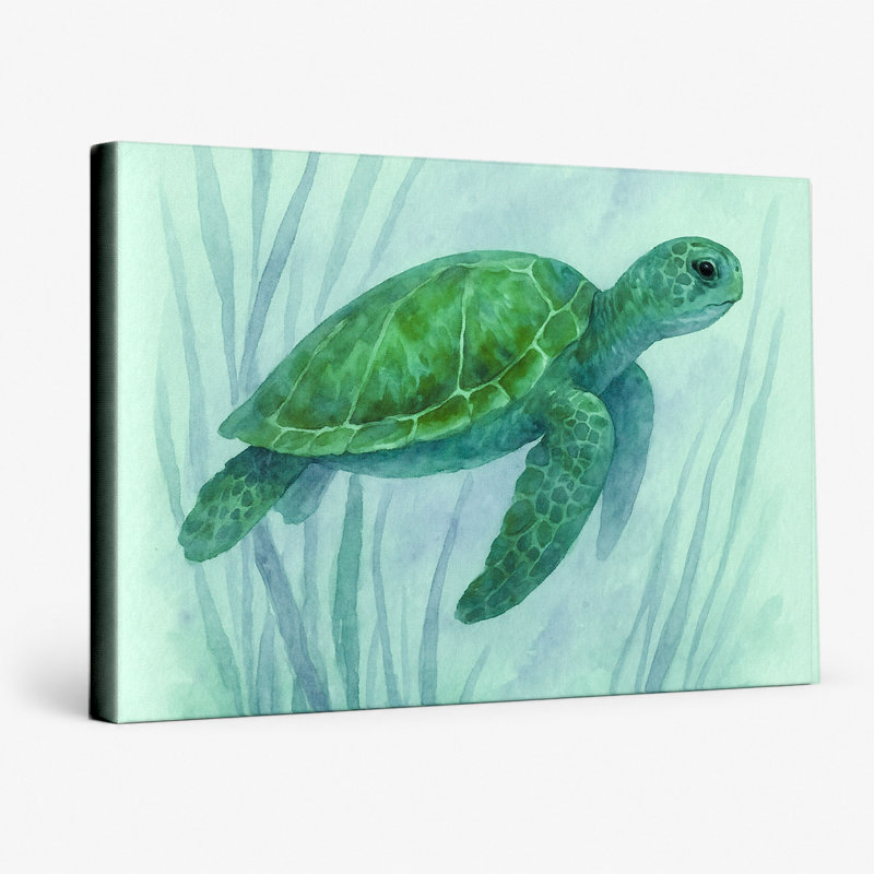Seagrass Journey - paysage, art mural sur toile, 18" W x 12" H, Sage