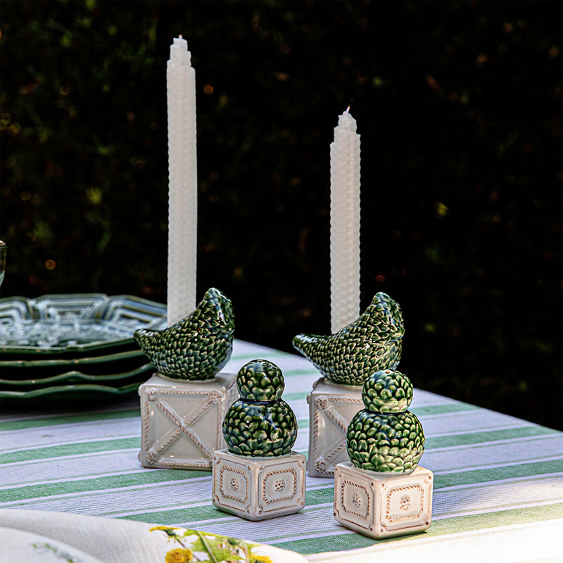Berry & Thread Bird Topiary Candlestick Set/2 - Multi