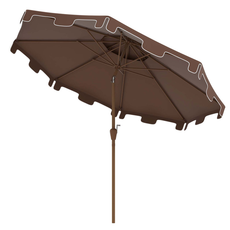 Parasol de patio polyvalent pour une protection solaire et une détente ultimes, Brun