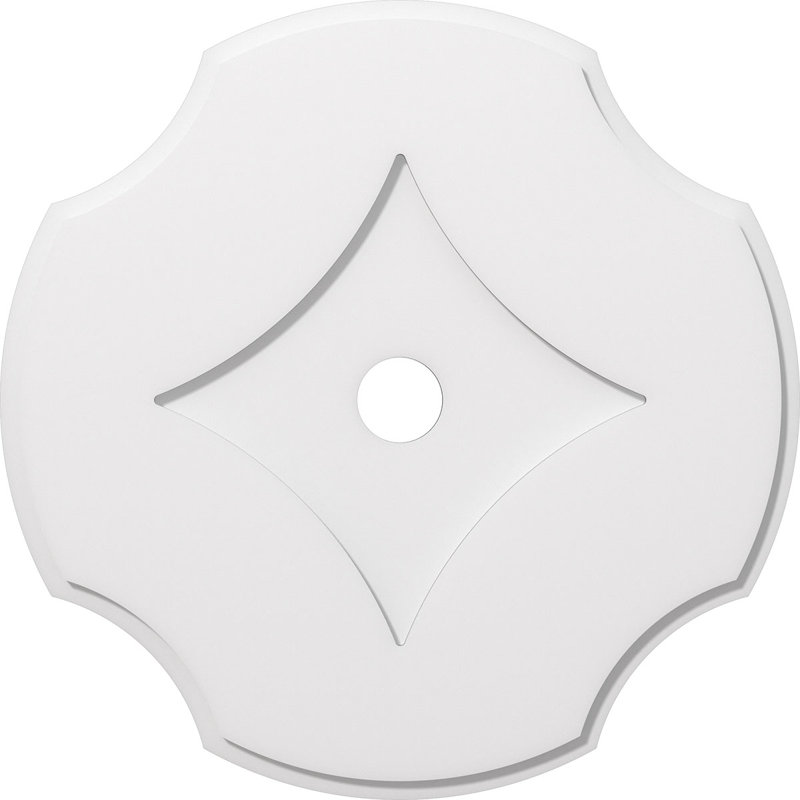 Diamètre intérieur de médaillon contemporain en PVC de 3 po Percival, H 28 po x l 28 po x P 1 po