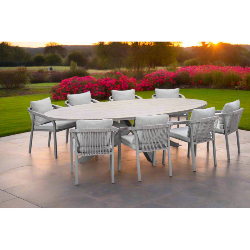 Edison 8 Seater with Monti Dining Chairs