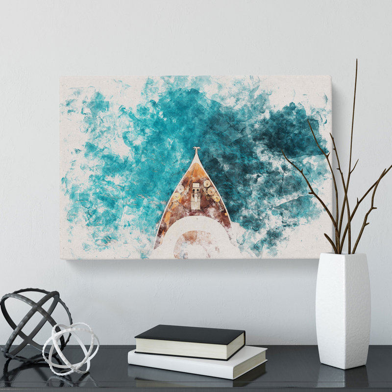 Boat Deck in the Maldives - Wrapped Canvas, 40cm H x 60cm W x 3cm D