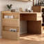 Bureau de direction rectangulaire en bois massif avec 1 tiroir Burlywood-118614561