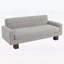 Causeuse moderne en tissu avec dossier biscuit et accoudoirs carrés, moderne et confortable, 2 places pour le salon et la chambre, gris-bleu clair