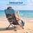 2 Pack Of High Beach Chair, Folding Portable Beach Chair for Adults, Lightweight Extra Wide Seat with Cup Holder, Storage Pocket & Carry Bag, High Back-1694491126