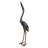 Large Heron Head High Cast Bronze Garden Statue