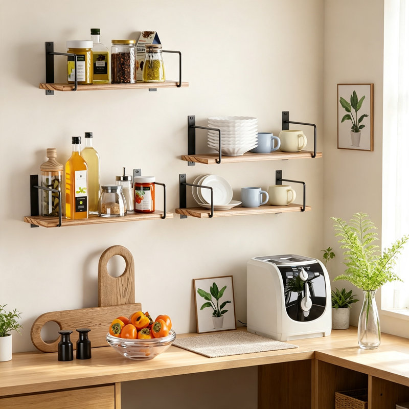 Paulownia Floating Shelf, Natural