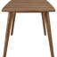 Table de salle à manger rectangulaire en noyer naturel de style Mid-Century moderne