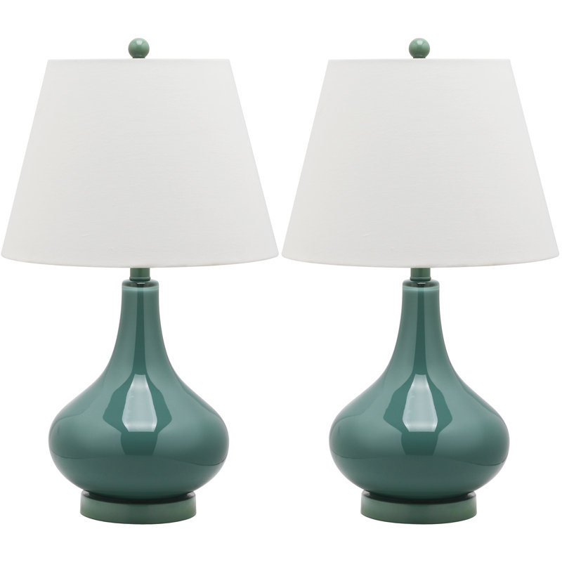 Akeim Glass Table Lamp, Marine Blue