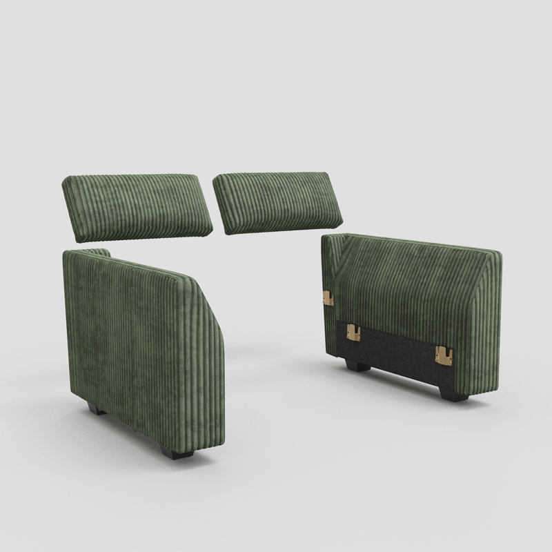 Canapé modulaire Caryn, Vert
