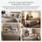 Southshore Fine Linens Vilano Duvet Cover Set, Oversized 110 GSM Microfiber Bedding with Hidden Zipper Closure and 4 Corner Ties, 2 Pillow Shams, Full/Queen, Dark Taupe-850210332-850210346