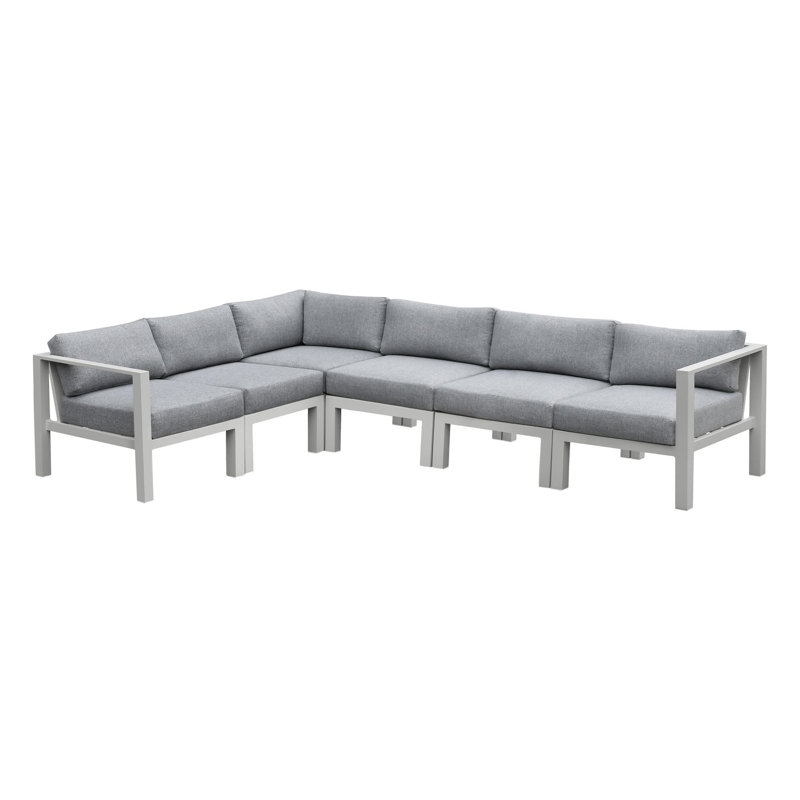 Nash Outdoor Seating Set, Buff, 6-PC