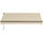 12' X 10' Retractable Awning Patio Awnings Sun Shade Shelter With Manual Crank Handle, 280G/M² UV & Water-Resistant Fabric And Aluminum Frame For Deck, Balcony, Yard-125313395-125313398