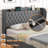 Inha Upholstered Metal Wingback Bed-100870498