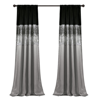 Night Sky Semi Sheer Single Curtain Panel