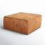 Repose-pieds carré en cuir Sharita-88409218