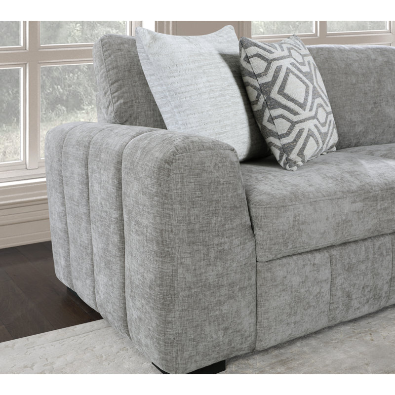 Canapé modulaire 4 pièces avec lit escamotable, Gris