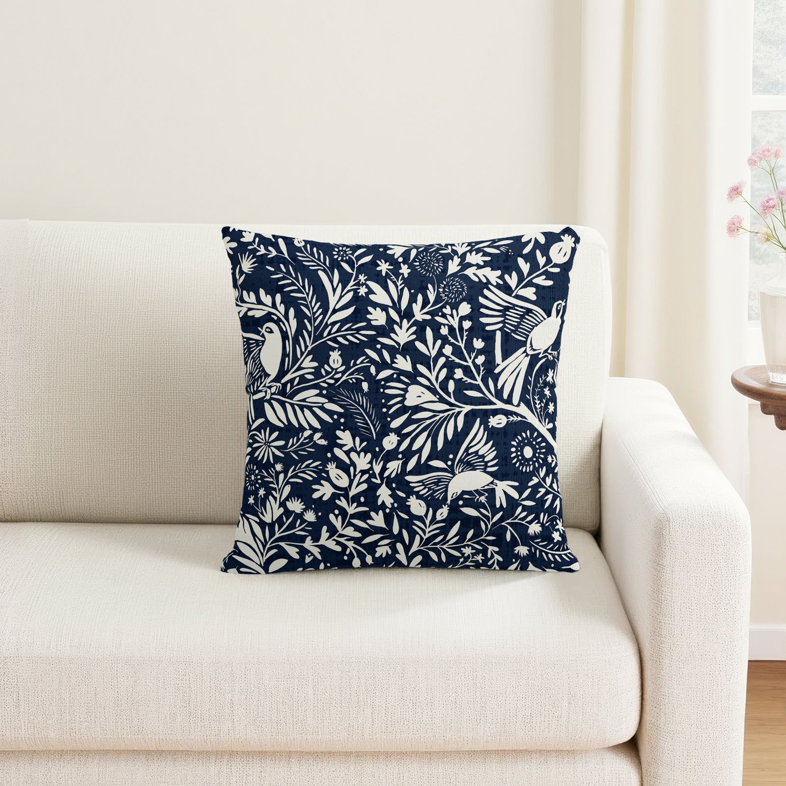 Randolph Toile Indoor/Outdoor Throw Pillow, 18" x 18"