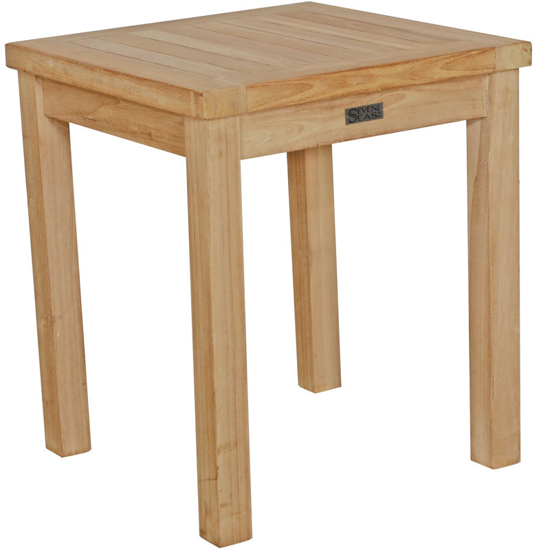 16'' W Wood Shower Bench