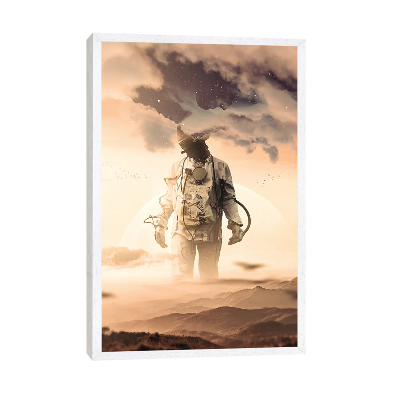 Feet on the Ground, Head in the Clouds 1 Piece Wall Art on Canvas, 66.04cm H x 45.72cm W x 3.81cm D, White Framed