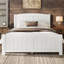 Lit plateforme double en bois massif avec lattes de soutien, structure solide, aucun sommier requis, finition blanche-1172599398-1172599393