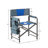Blue/Grey 2-Piece Padded Folding Outdoor Chair With Storage Pockets