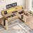 59" L Shaped Electric Standing Desk With Drawers-1745296661