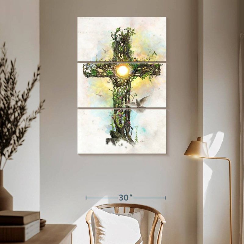 Adella, la croix du Christ, H 65 po x l 42 po