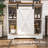 55" Farmhouse Coffee Bar Hutch with LED Light, Storage & Sliding Barn Door-634341457