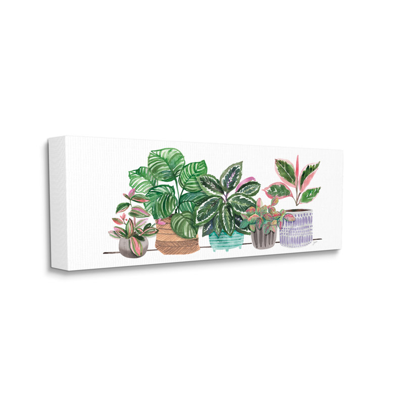 «Pots Plants Herbal Leaves», H 10 po x l 24 po x P 1,5 po