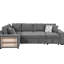 Canapé modulaire 109 po en U avec lit escamotable, méridienne de rangement, 2 ports, large, gris-121077465