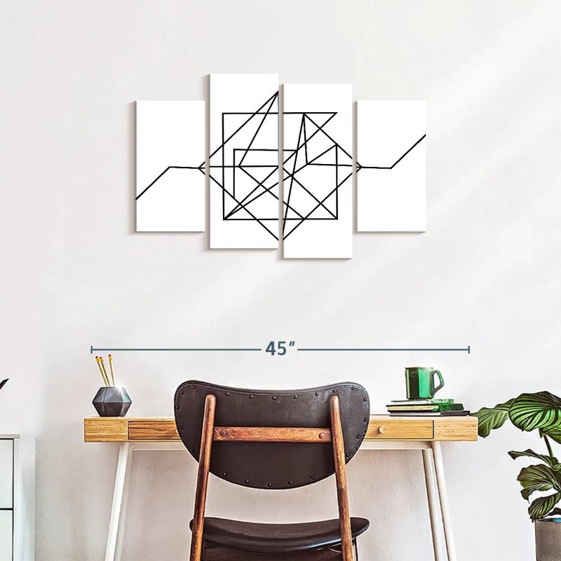 Impression sur toile géométrique Minimalist, H 36 po x l 22 po x P 1 po