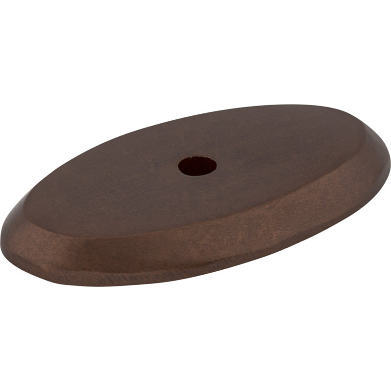 Aspen Oval  Backplate, Mahogany Bronze, 1" H x 1.75" W x 0.19" D