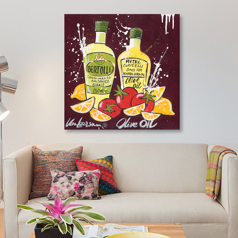 «Olive Oil», impression sur toile, H 48 po x l 48 po x P 1,5 po, Toile tendue, Pas de tapis