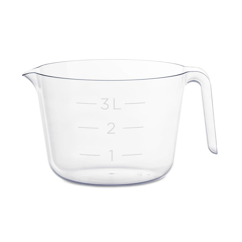 SmartStore Clear Transparent Max Measure Bowl With An Easy-to-pour Spout, 3L