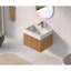 Meuble-lavabo mural de 24 po avec lavabo, armoire de salle de bain flottante murale avec contreplaqué intégré