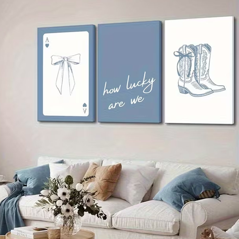 3 Piece Wrapped Canvas Print, 30 cm H x 60 cm W