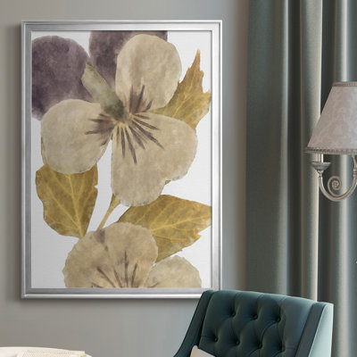 «Neutral Pansy I», reproduction d'art sur toile encadrée