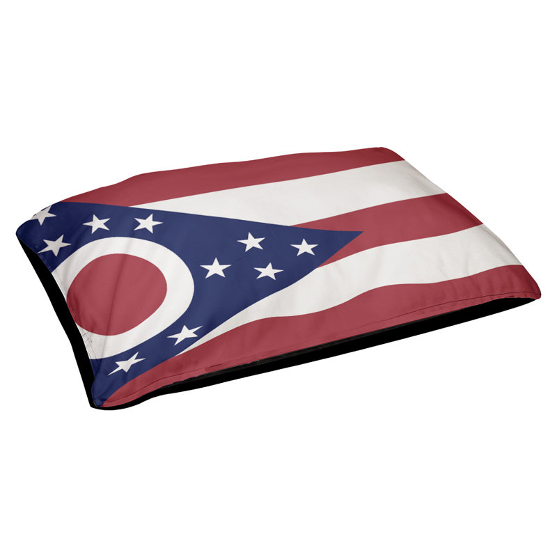 Coussin concepteur ohio flag Burien, L 42 po x l 52 po, Noir