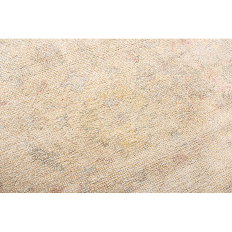 Oushak Handmade Oushak Silk Floral Area Rug, Rectangle 5' x 7'