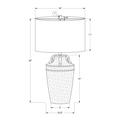 Lighting, 28"h, Table Lamp, Ceramic, Shade, Transitional