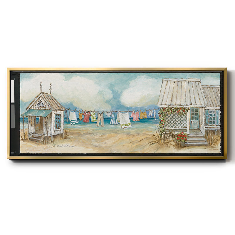 Fresh Laundry II- Framed Canvas, 8" H x 20" W