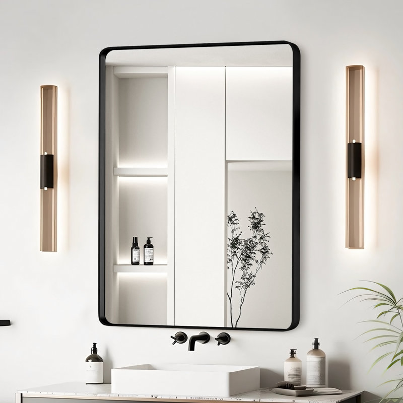 Miroir de salle de bain 20X30, Noir, 30 po x 20 po