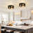 1-pack Modern Geometric Crisscross Black Metal 3-light Flush Mount Ceiling Light(bulb Not Included)
