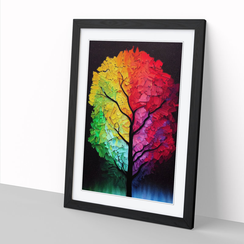 Tree Colours Vol.4 - Framed Print, 46cm H x 34cm W x 2cm D, Walnut