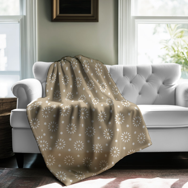 Motif kaki - Couverture Sherpa de qualité supérieure 0196, L 50 po x L 60 po
