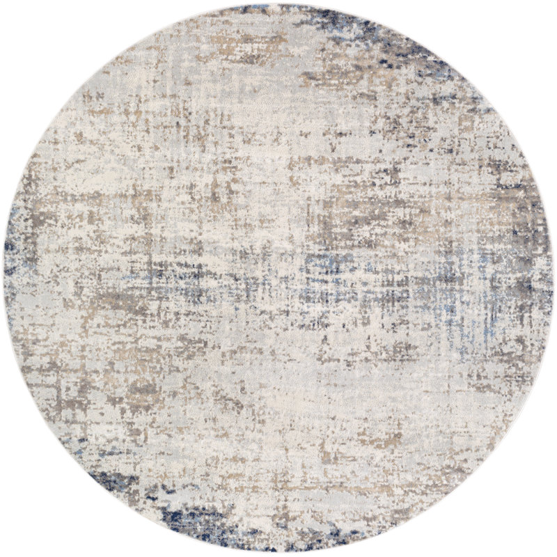 Jemison Abstract Indoor Rug, Round 6'7"